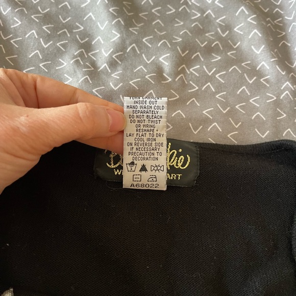 Bob Mackie Wearable Art | Beaded and Dangling Pearl Sweater | Women’s Size XXL - Picture 4 of 6